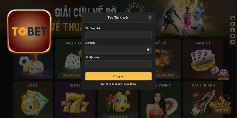 Quy trình đăng ký chi tiết tại Tobet88 uy tín